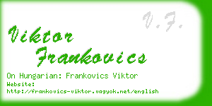 viktor frankovics business card